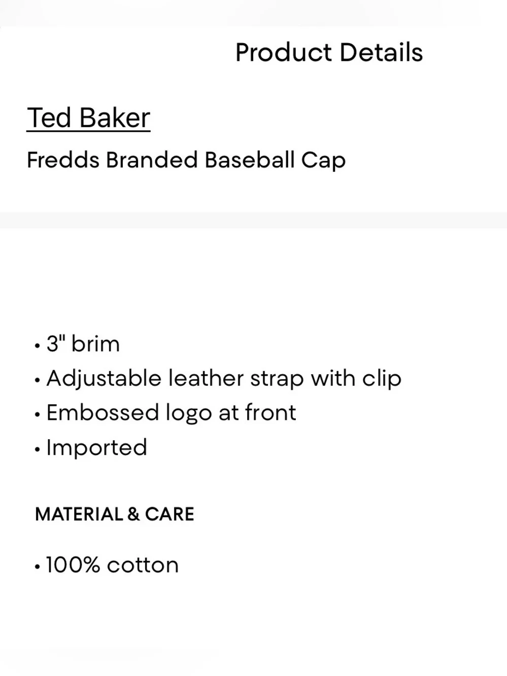 Ted Baker new tag